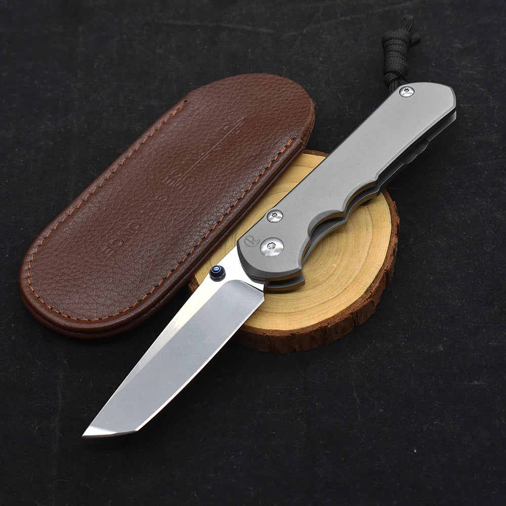 Chris Reeve CR S35VN Blade Ball Bearing Stone Wash Titanium Alloy Survival Tool Outdoor Camping Knife High Hardness Sharp EDC