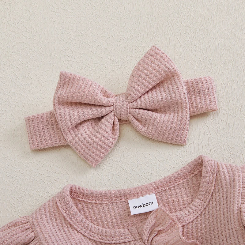 Toddler Girl 2-Piece Winter Outfits Cozy Fleece Hoodie and Pants Set with Matching Headband Baby Clothes for Cold Weather