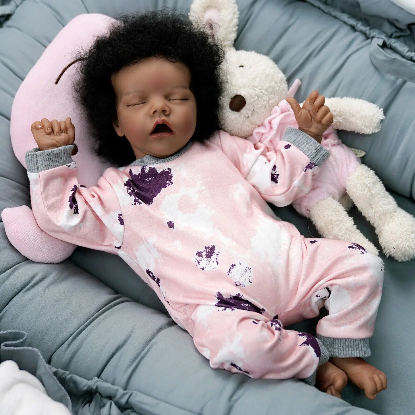 Risbecko 17 Inch Reborn Baby Doll Cute Doll Soft Touch 3D Paint and Visible Veins - Collectible Art Doll Gift Birthday Gift