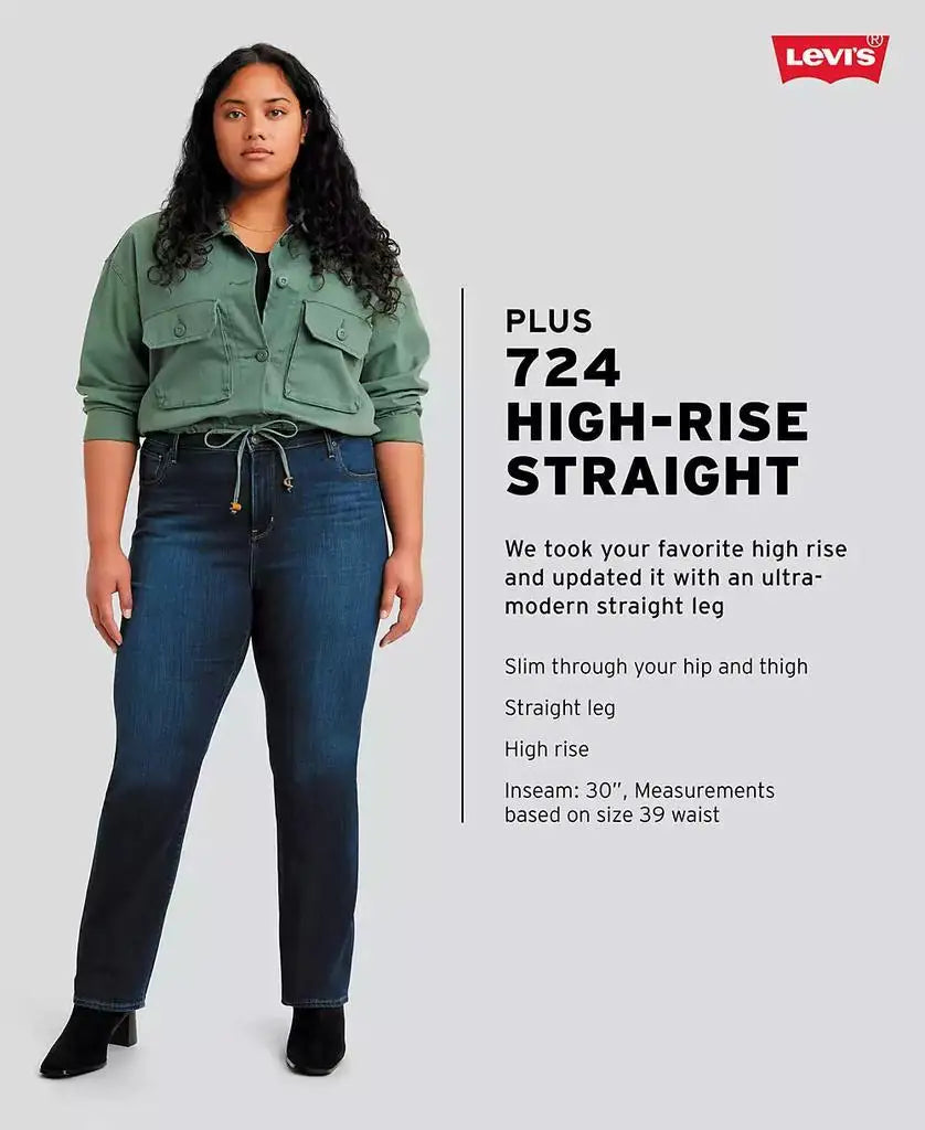 Levi's | Trendy Plus Size 724 High-Rise Straight-Leg Jeans