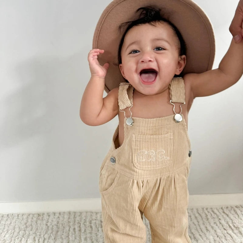 2024-07-18 Lioraitiin 3-24M Baby Girl Summer Overalls Infant Wide Leg Solid Color Jumpsuit Front Pocket Suspender Pants Outfits