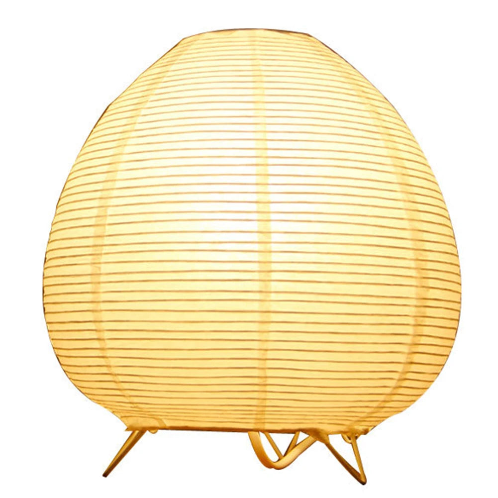 Bedside Study Table Lamp Rice Paper Desktop Decorative Lantern Light Handmade Simple LED Lighting Lamp for Living Room Bedroom