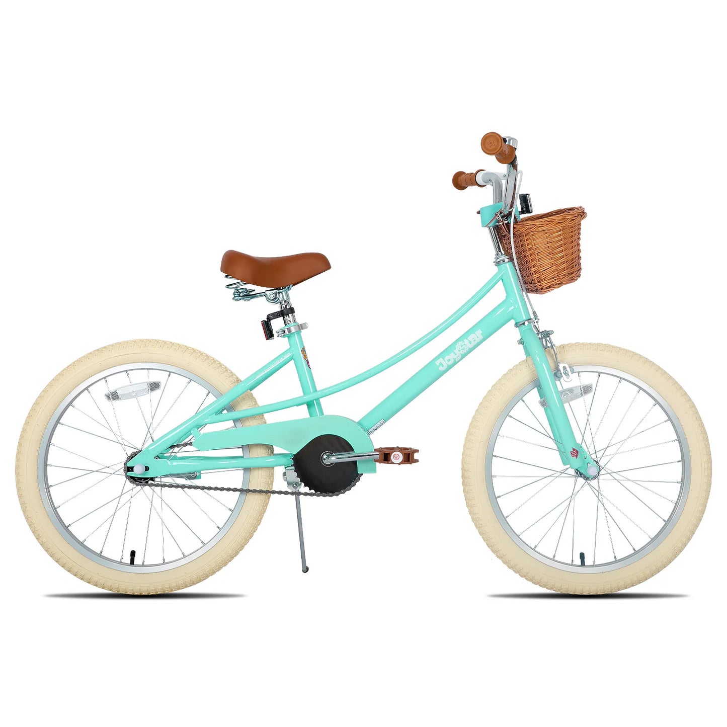JOYSTAR Retro Style Girls Bike for 2-12 Years Kids, 12 14 16 Inch Kids Bike with Training Wheels, 20 Inch with Kickstand, Green
