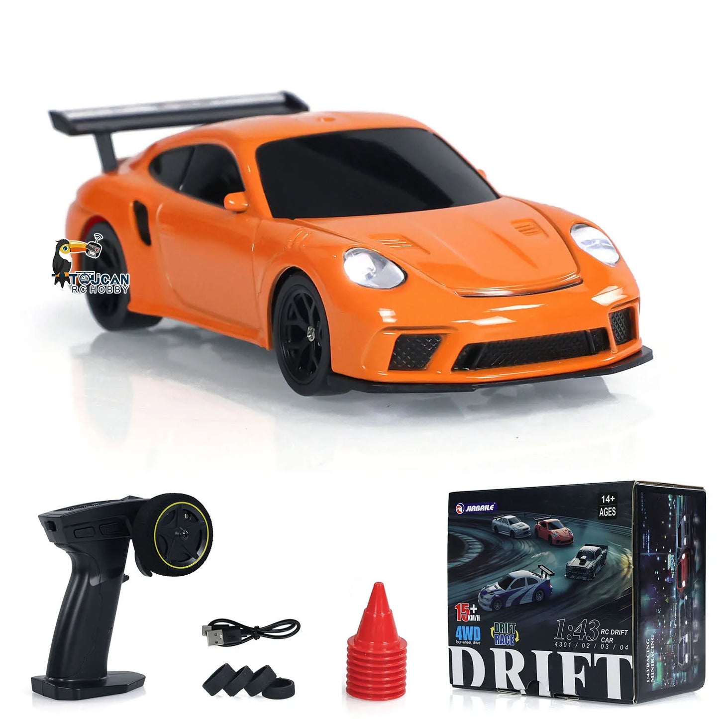 US Stock 1/43 Toys RC Speed Car 4WD RTR Four-wheel Drive Remote Control Mini Racing Drifting Car High Speed Model Gift for Boys