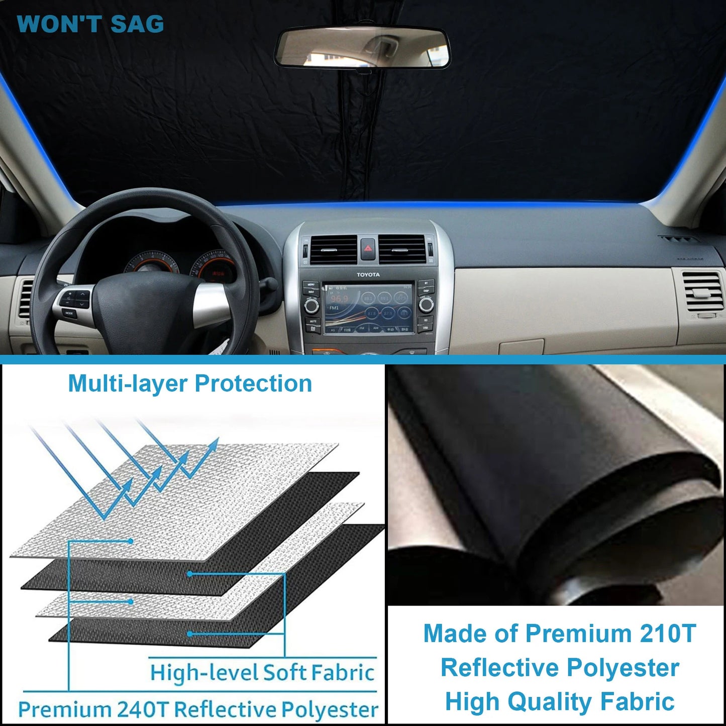 For Honda Civic 2006 2007 2008 2009 2010 2011 Car Windshield Sunshade Cover Front Window Sun Shade Visor UV Protect Accessories