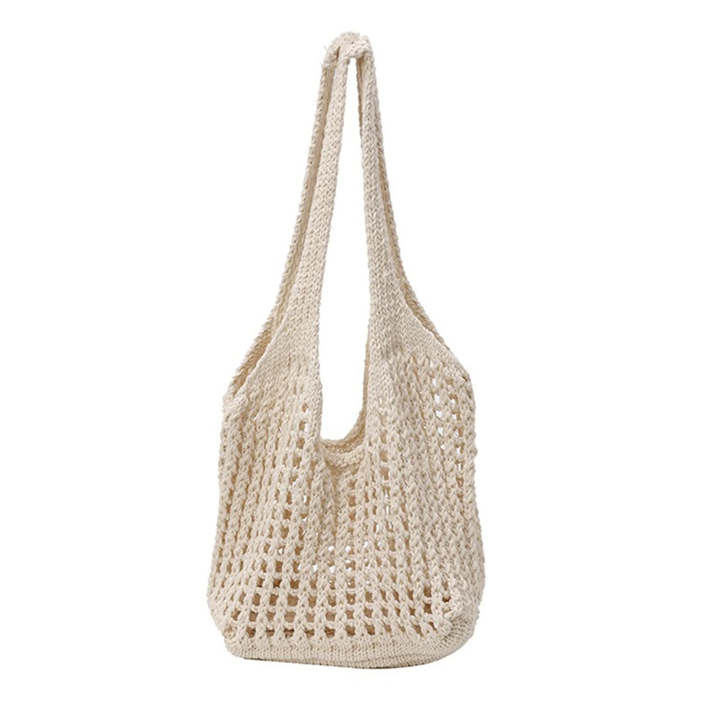 Elegant Floral Embroidered Beach Tote Bag with Tassel Detail Stylish Crochet Shoulder Bag for Summer Vacation Large Capacity