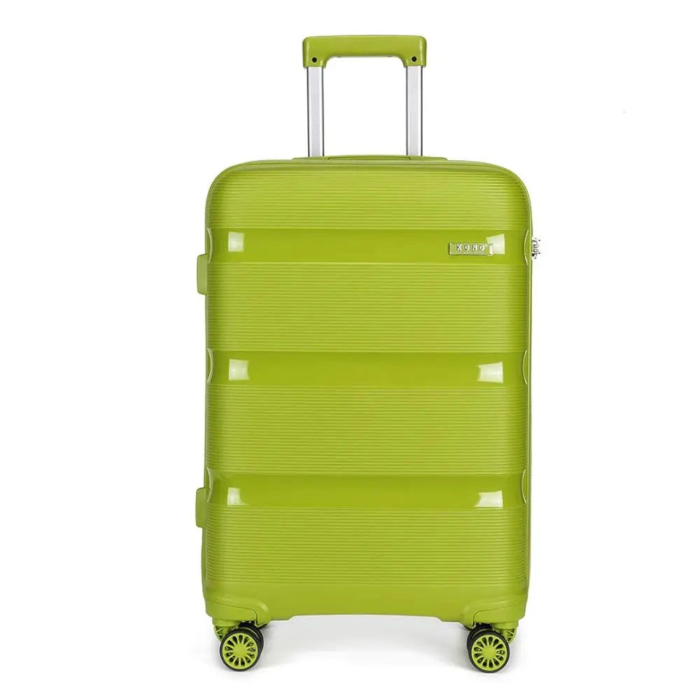 Kono 24 inch Medium Check in Luggage 66L TSA Lock Lightweight Polypropylene Hard Shell Suitcase