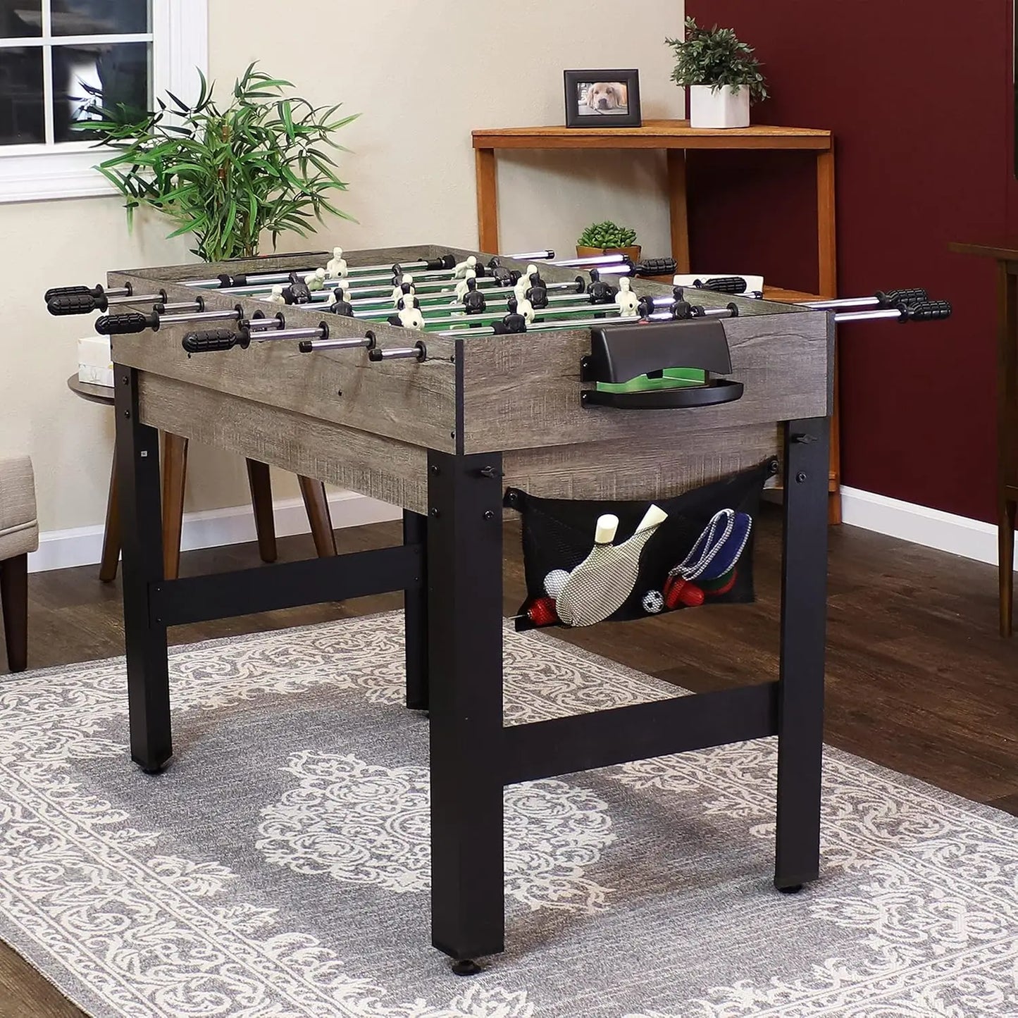5-in-1 Multi-Game Table for Kids - Combo Game Table with Billiards, Push Hockey, Foosball, Ping Pong