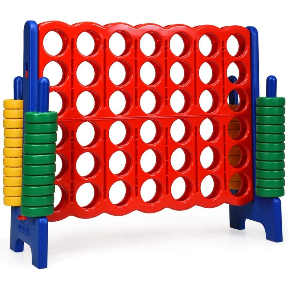 NEW Jumbo 4-to-Score Giant Game Set, 4 in A Row for Kids and Adults, 3.5FT Tall Indoor & Outdoor Game Set w/42 Jumbo Rings