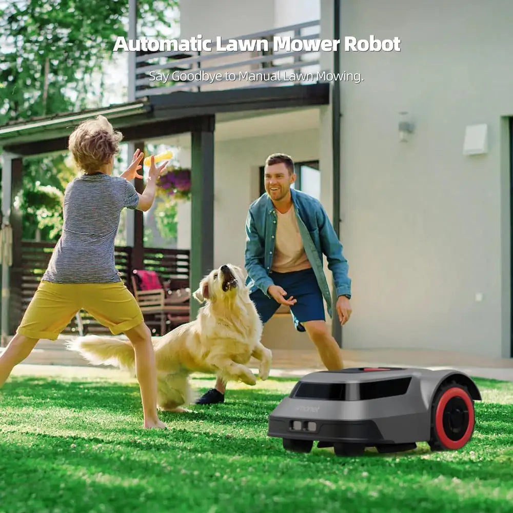 Smart Navigation Robotic Lawn Mower with Rain Detection Auto-Charging APP Control Boundary Break Detection Collision-Free 1/4