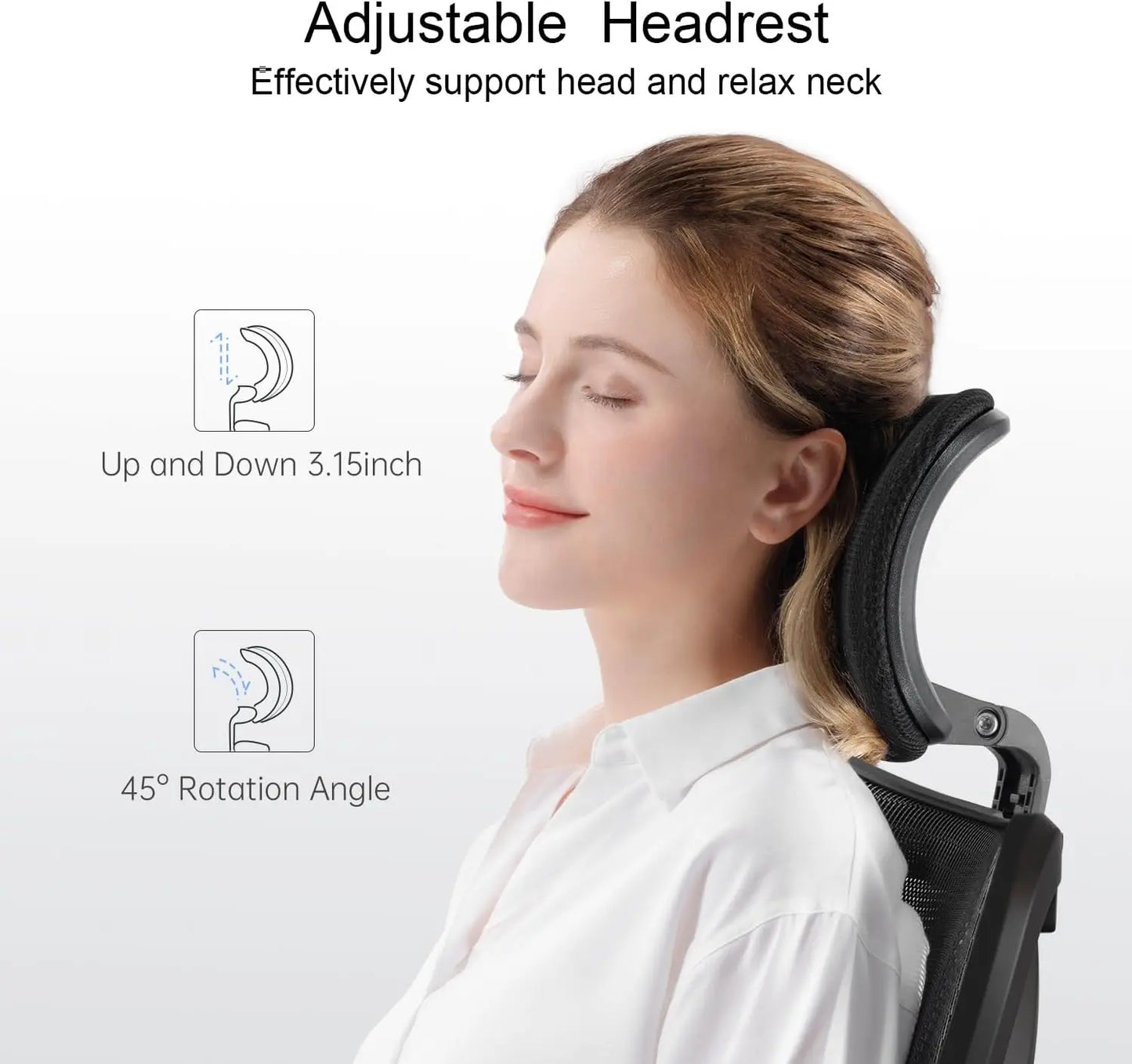 M18 Ergonomic Office Chair for Big and Tall People Adjustable Headrest with 2D Armrest Lumbar Support