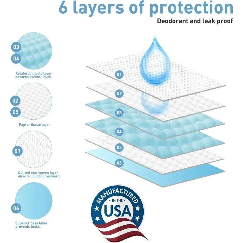 17.5" x 22" 100 Pcs Premium Disposable Training Pads, Pee Pads, Training Pads, Disposable Puppy Pee Pads, Quick Absorb