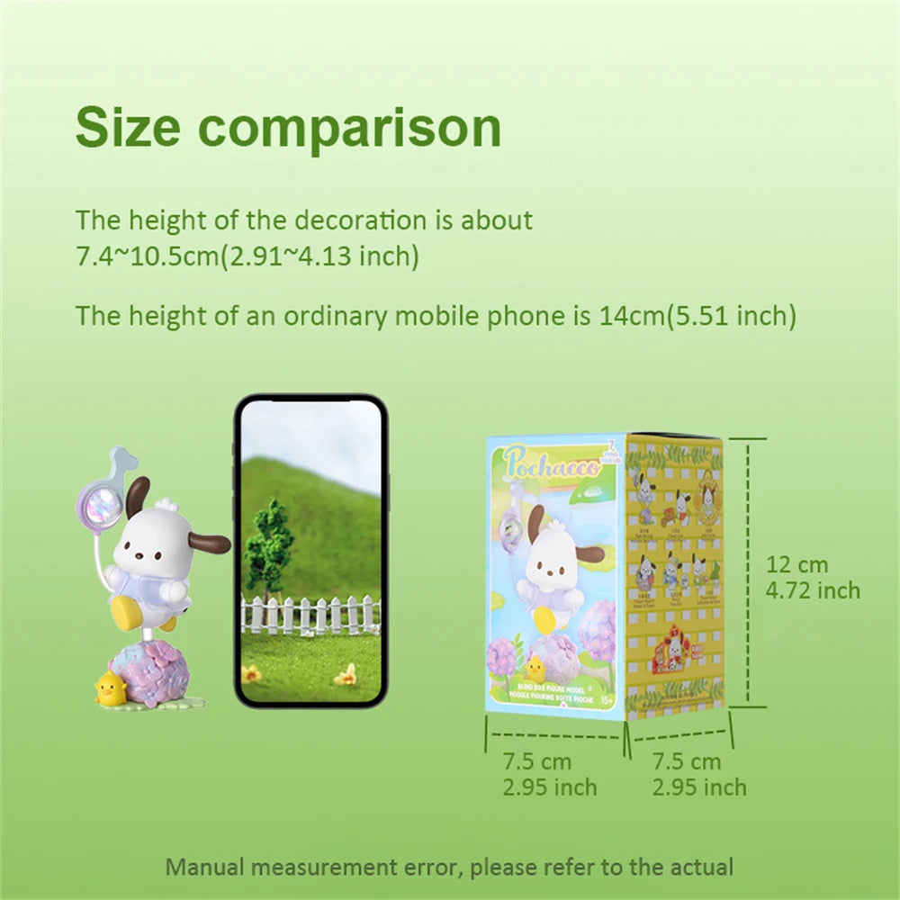 MINISO Pochacco Flowers And Young Pochacco's Small Garden Series Mystery Box Fashion Play Handmade Decorative Gifts Random Style