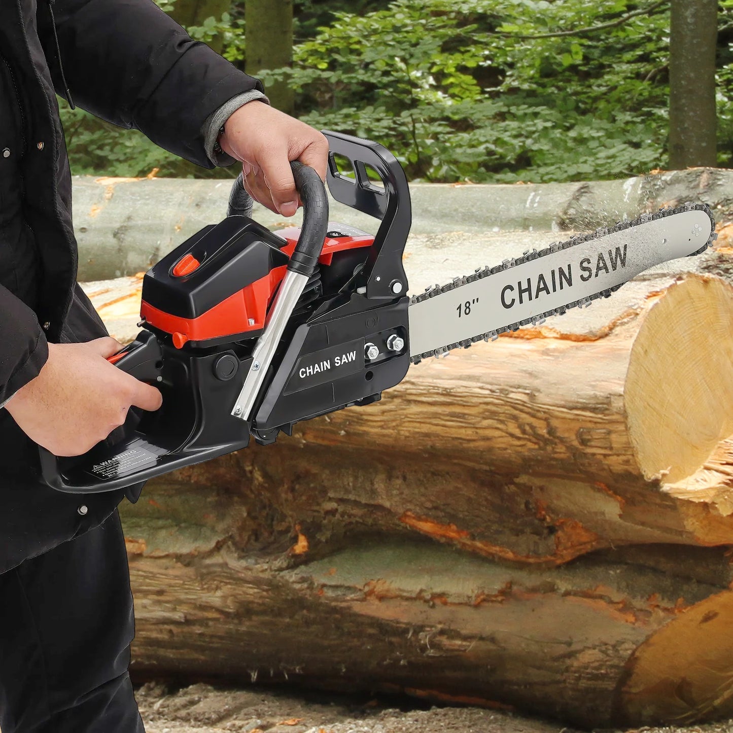 18 Inch Gasoline Chainsaw 58cc Handheld Cordless Gasoline Chainsaw 2-Stroke, Used For Logging Trees And Forests At 2800-11000rpm
