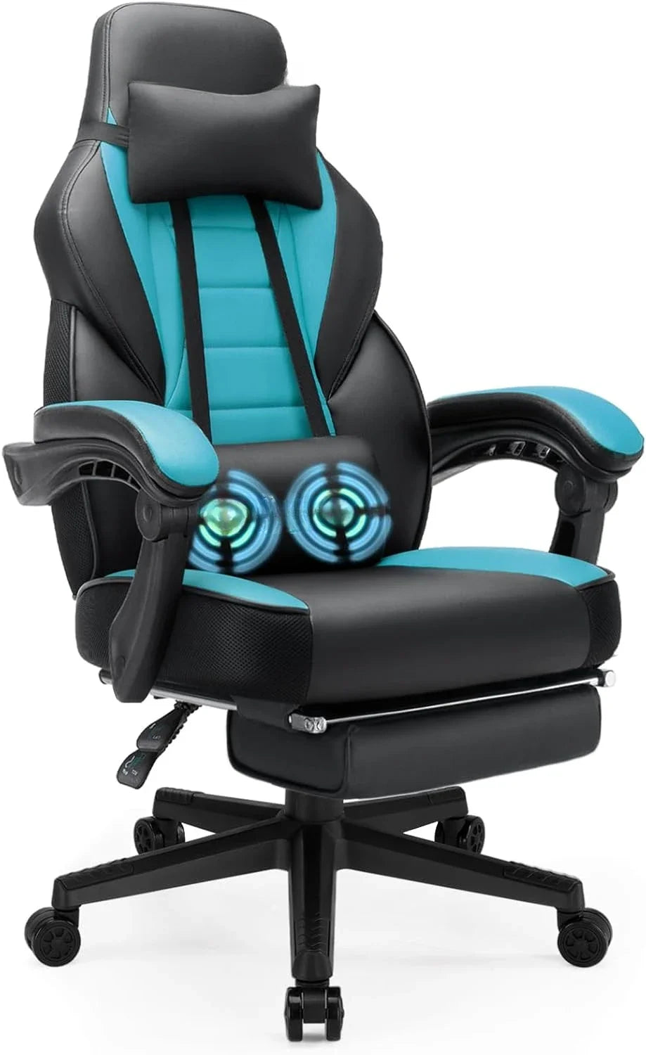 Gaming Chair with Footrest and Massage, Big and Tall Gaming Chair for Adults, Ergonomic Heavy Duty Gaming Chairwith Large Size