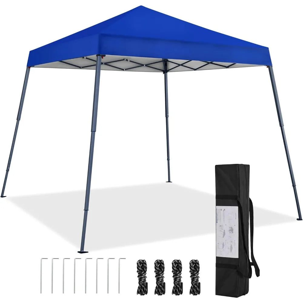 Pop Up Canopy, 10x10 Slant Leg Easy Outdoor Canopy Tent, Folding Portable Instant Shelter Tent with Backpack