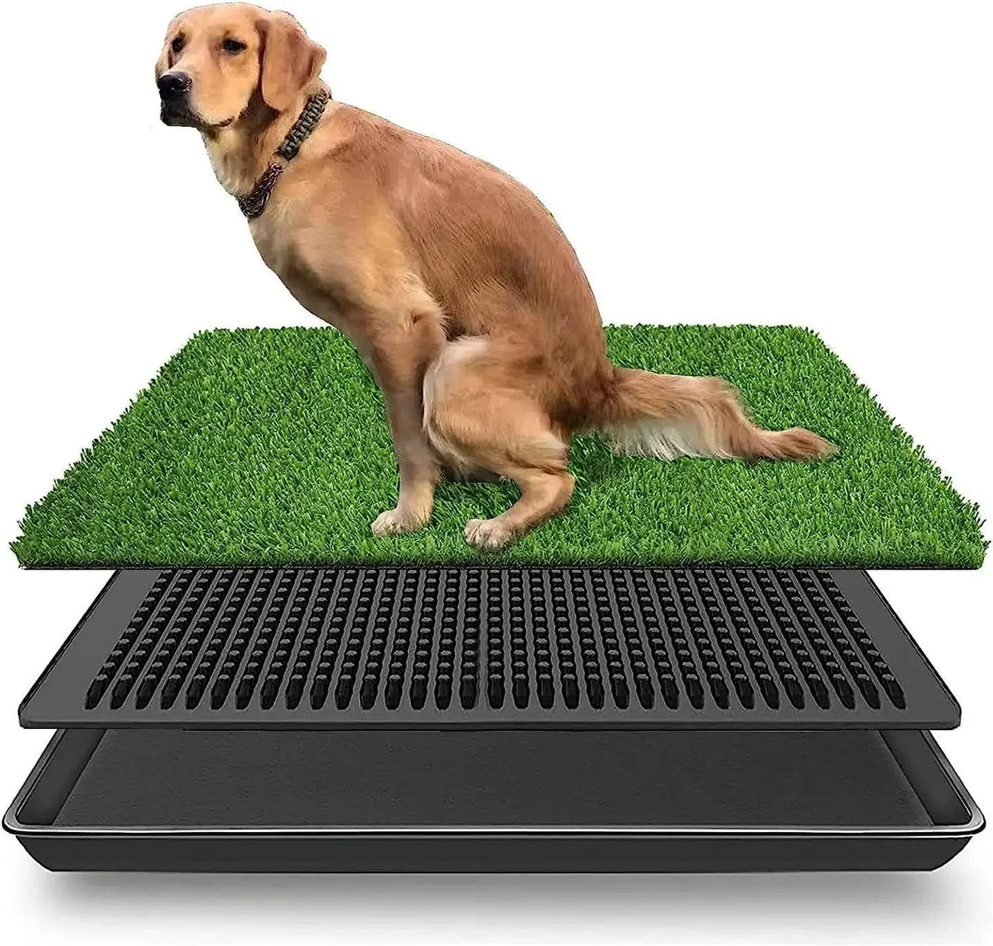 Fake Grass Dog Potty Pad Portable Dog Turf Trainer Grass with Tray, 30"x20"