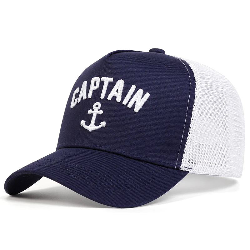 2pcs/set Unisex FIRST MATE/CAPTAIN Embroidery Baseball Net Caps Spring and Summer Outdoor Adjustable Casual Hats Sunscreen Hat