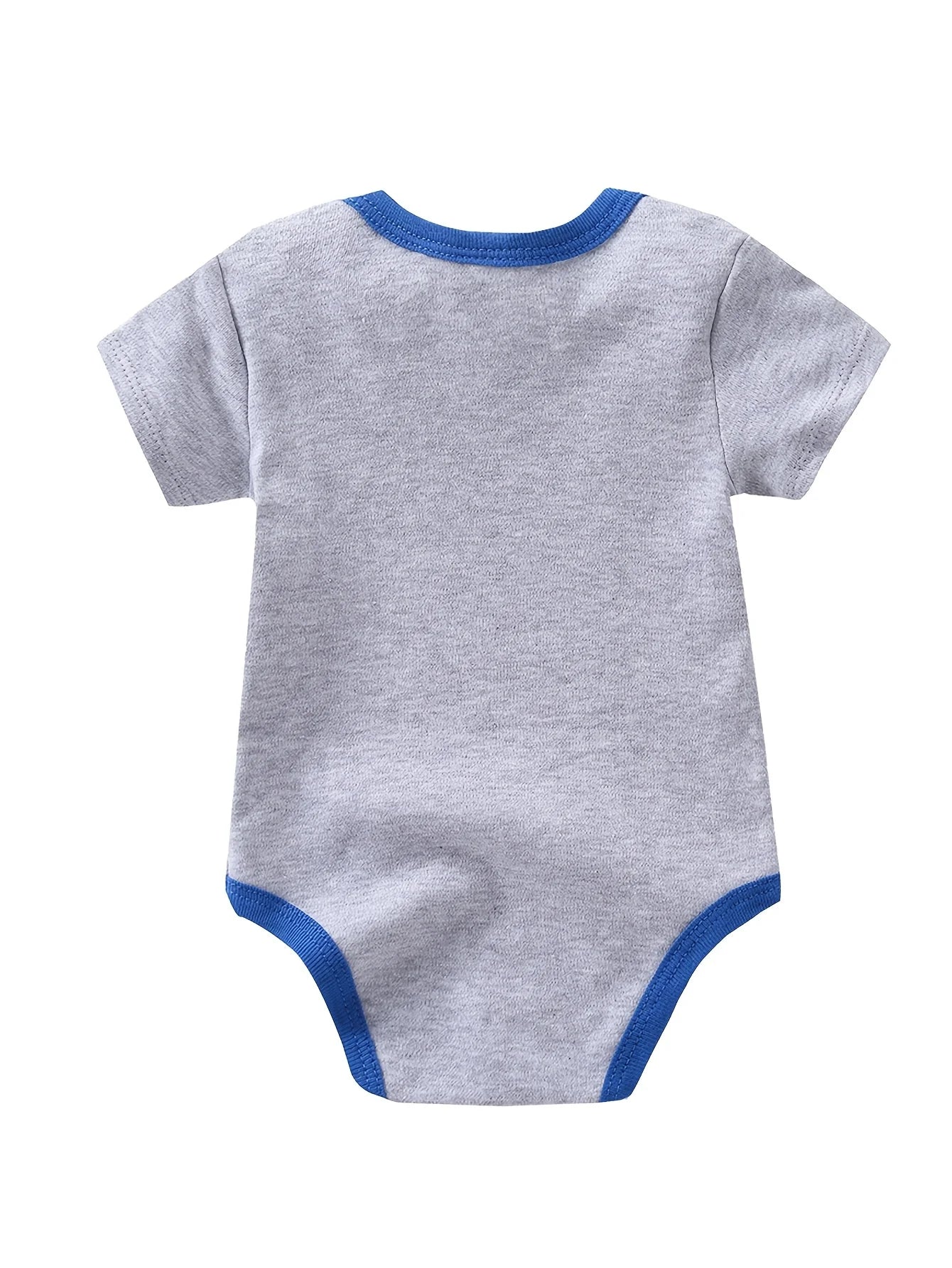 5pcs Baby Boy Triangle Rompers, Creative Baby Bodysuits, Short Crawler Onesies, Short Sleeve Jumpsuits with Sailboat Pattern, Soft Breathable Casual Infant Clothes, Newborn Hospital Essentials, Bargain, for Outdoor