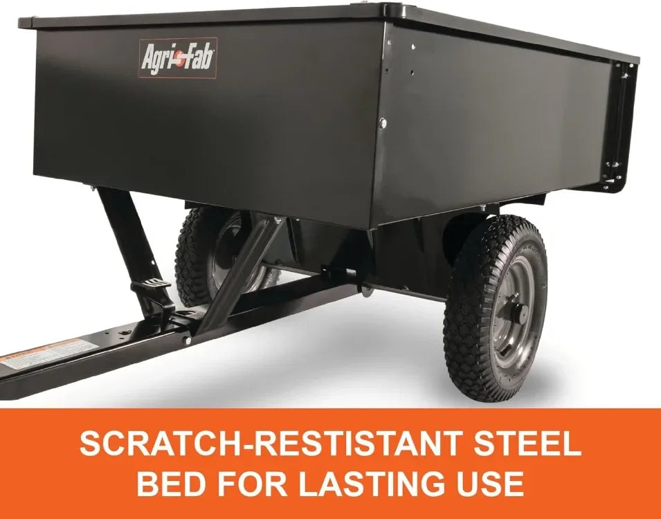 Good 45-0101 Steel Utility Lawn & Garden Dump Cart, For Riding Lawn Mowers, 12 cu ft/750# Capacity; 16" Pneumatic Wheels