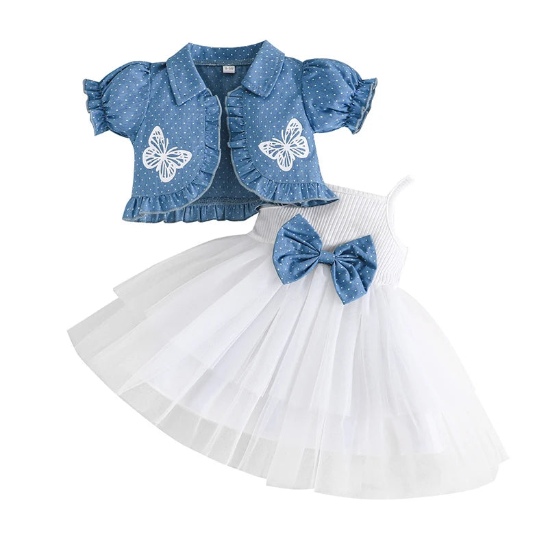 Toddler Girl Floral Print Ruffle Sleeve Romper with Matching Bow Headband and Sandals Set for Summer Beach Outings