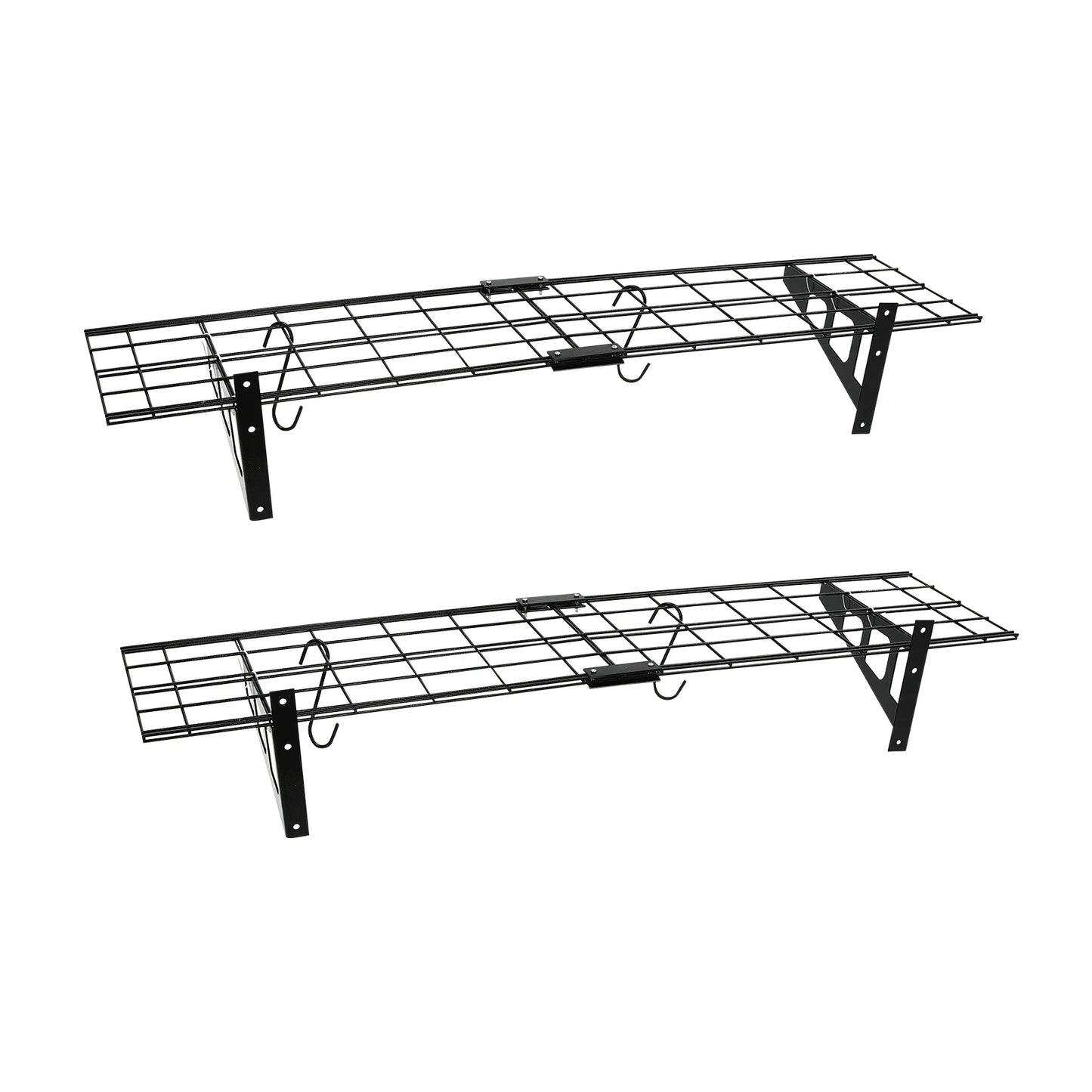 Heavy Duty Garage Wall Shelving Set (2x3ft), Wall Mounted Garage Shelves Capacity, Wall Shelf Storage Rack Floating Shelves