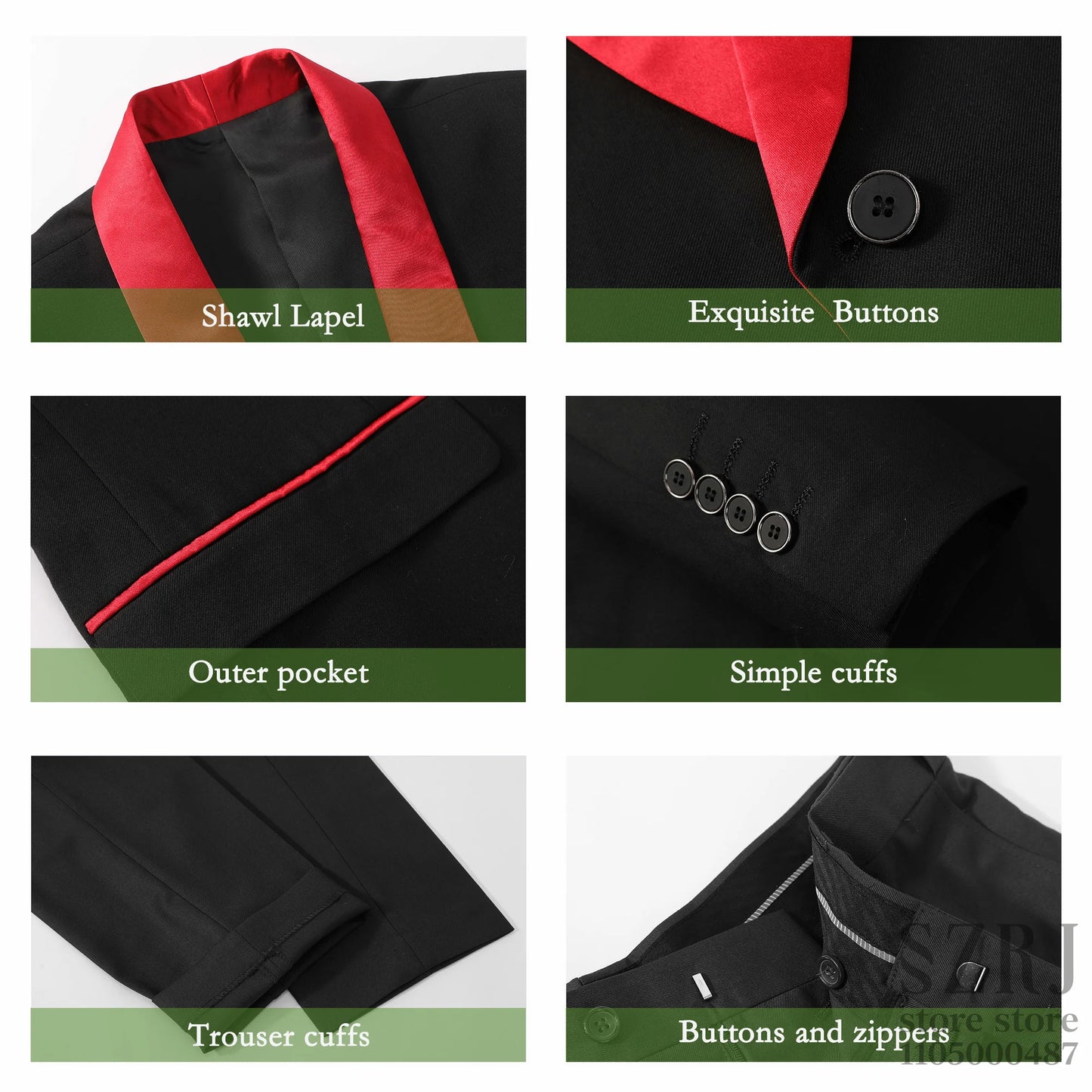3PCS Men's Wedding Guest Suit Set: Shawl Collar Jacket + Slim Pants | Formal Banquet Outfit