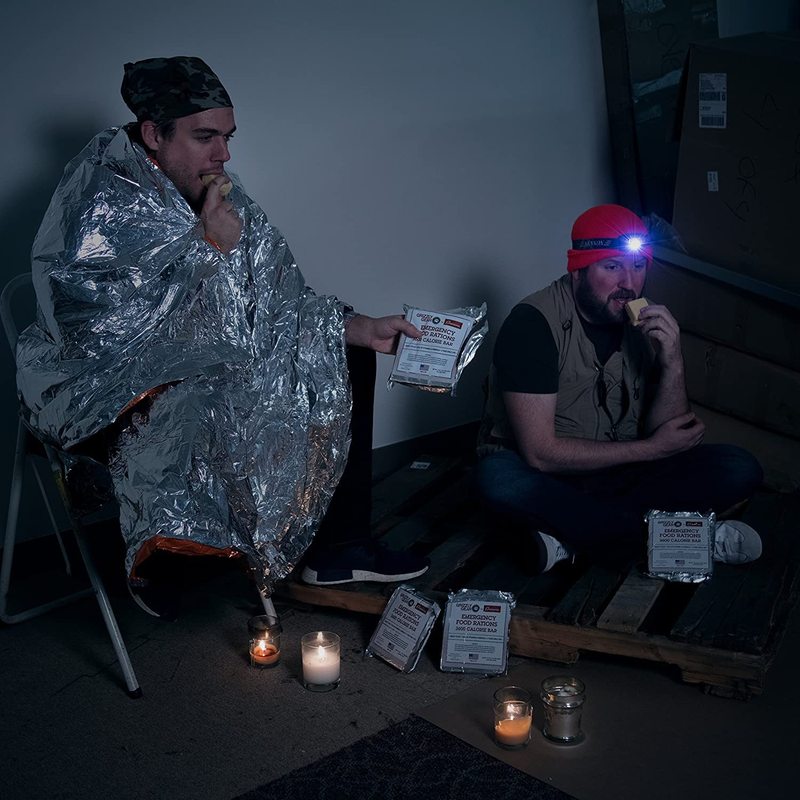 Grizzly Gear Emergency Food Rations- 3600 Calorie Vanilla Bars (2 Pack) - 6 Day Supply For Disaster, Hurricane, Flood Preparedness- 5 Year Shelf Life