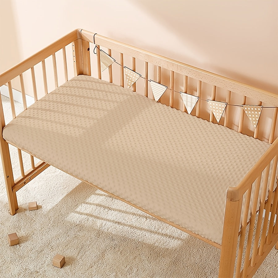 1pc Baby Bed Sheet, Super Soft And Comfortable, Machine Washable, Elastic Edge - Oval Shaped Bed Edge, Rectangular Pad/mattress Protection Pad - Convertible Home Mattress Sheet Cover