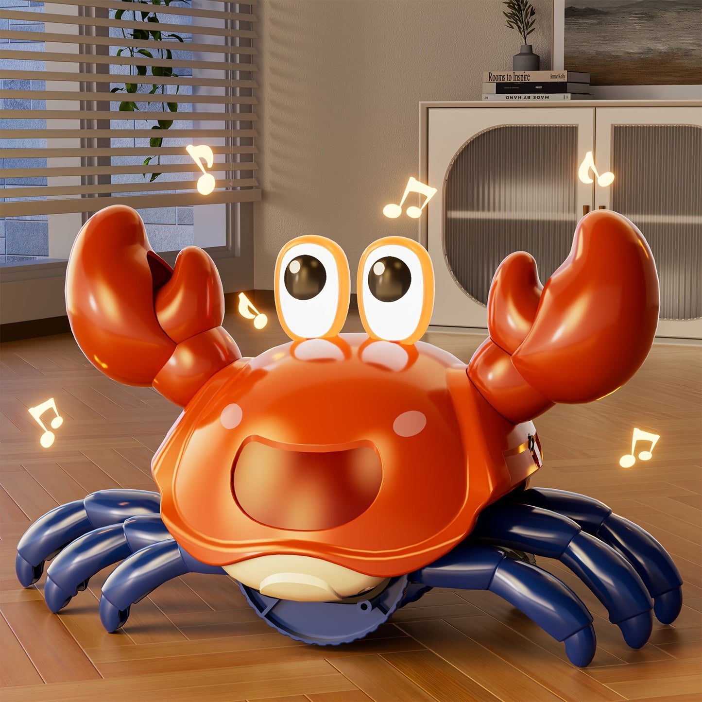 Dancing Crab Toy with Music & Lights - Interactive Crawling Crab for Kids, USB Rechargeable, Vibrant Colors, Perfect Birthday Gift for Girls & Boys, Interactive Playtime, Playful Design, Smooth Movement