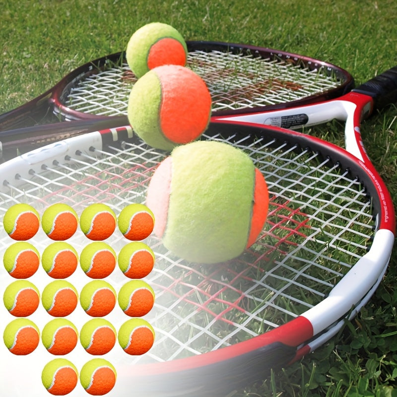 GKANDI 18/24 Pack Durable Orange Tennis Balls Low-pressure Stage Non Pressure Bulk Training Tools, Suitable for Novice Tennis Players Beginners