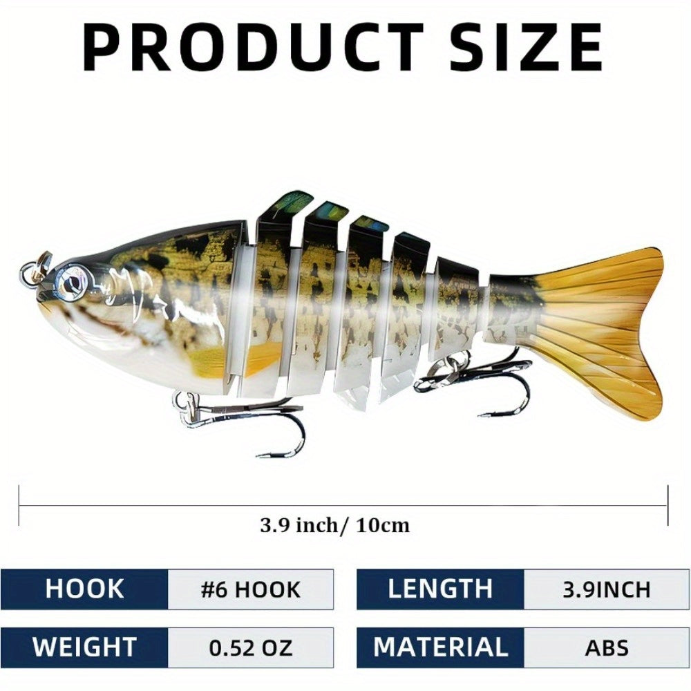 6pcs Realistic Simulated Fishing Bait, Real Swimming Bait, Multi Joint Swimming Bait, Suitable For Both Freshwater And Saltwater, Top Water Fishing Lures, Fishing Lures Kit, Perfect Gift For Anglers