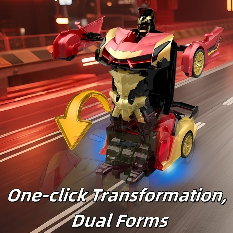 ' Transforming RC Car & Robot - 2.4GHz Remote Control, 360° Drift Racing Car Converts to Robot, One-Click Transformation, - () - Birthday/Christmas/Halloween Gift for Kids