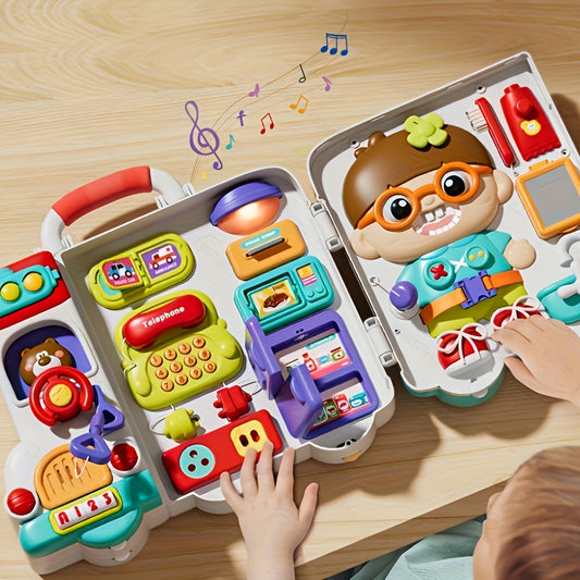 Busy Board Montessori Toys Gifts For 1 2 Year Old Boys, Early Educational Montessori Toys For Toddler 1-3, Birthday Gifts Toy For 1 2 Year Old Boys, Ideas 1 2 Year Old Boys Birthday Gift Toy