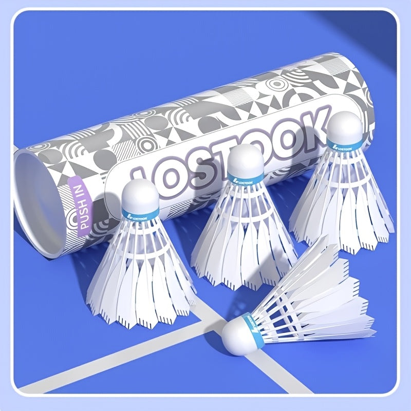 12-Pack High-Bounce Nylon Training Shuttlecocks | Windproof, Ideal for Universal Use