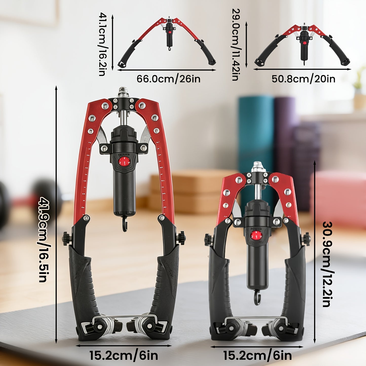 1 Twister Arm Trainer | Adjustable Hydraulic Home Gym Equipment for Strength Training, 22-440Lbs Chest Expander with Ab Roller Wheel, Workout Equipment for Men & Women, Arms Chest Core, Valentine'S Day Gifts, Carbon Steel, Re