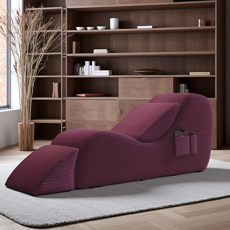 Yoga Lounger Chair - Adult Ergonomic Design, Corduroy Cushioned Sponge, Non-slip Bottom Yoga Chair For Bedroom, Living Room, Indoor And Outdoor Sports Furniture With Cushion Pillow