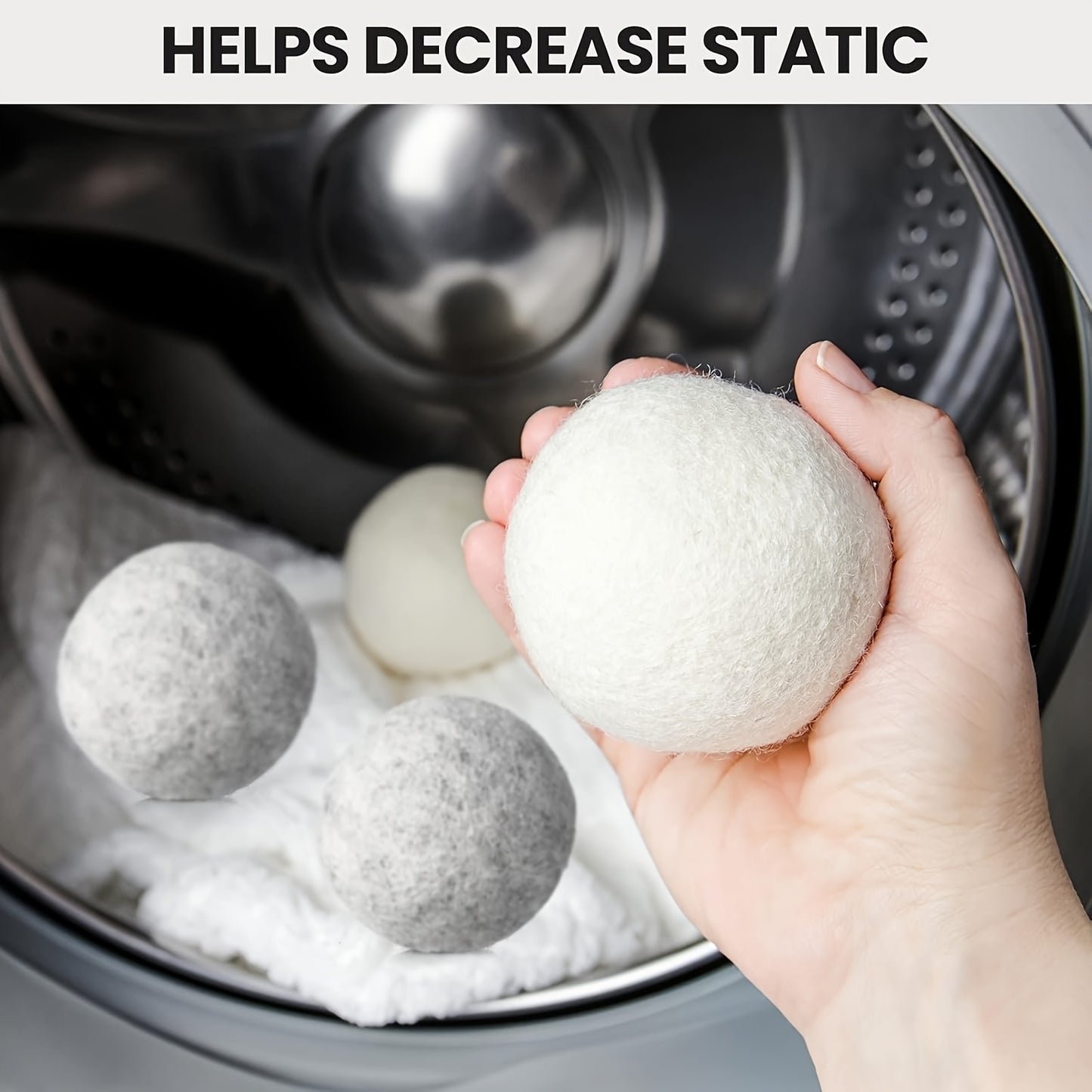 42 count Fleece Dryer Balls Set 40 Reusable Fleece Balls with 2 Muslin Bags Laundry Balls Fabric Softener Ball Anti Wrinkle Anti Static Saving Energy and Time