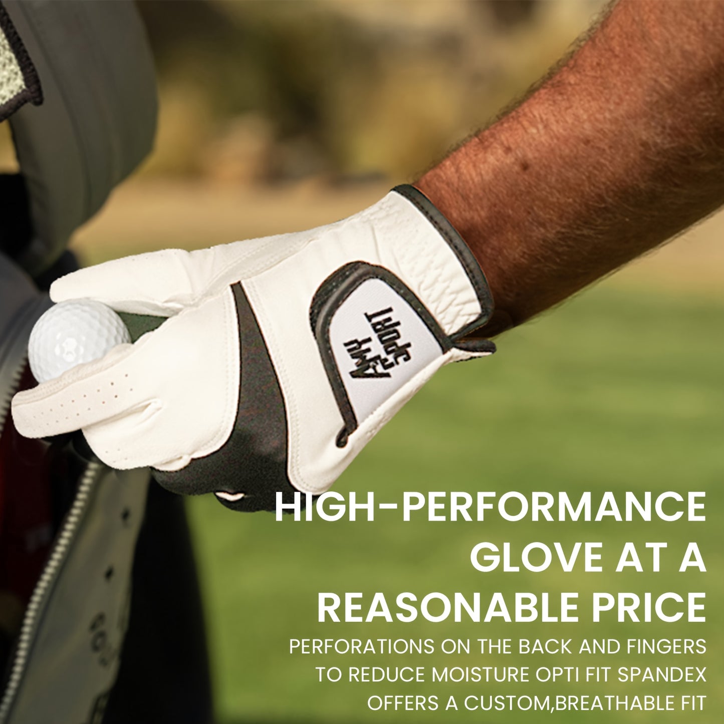 Golf Gloves Men Right Hand Left Hand Value 3 Pack, Premium PU With All Weather Grip For Serious Performance, Breathable & Comfortable Gift For Men
