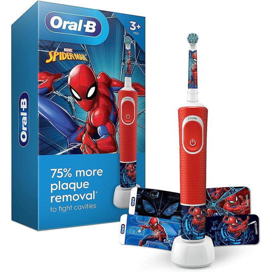 Oral-B Kids Electric Toothbrush Featuring Marvel's Spiderman, for Kids 3+