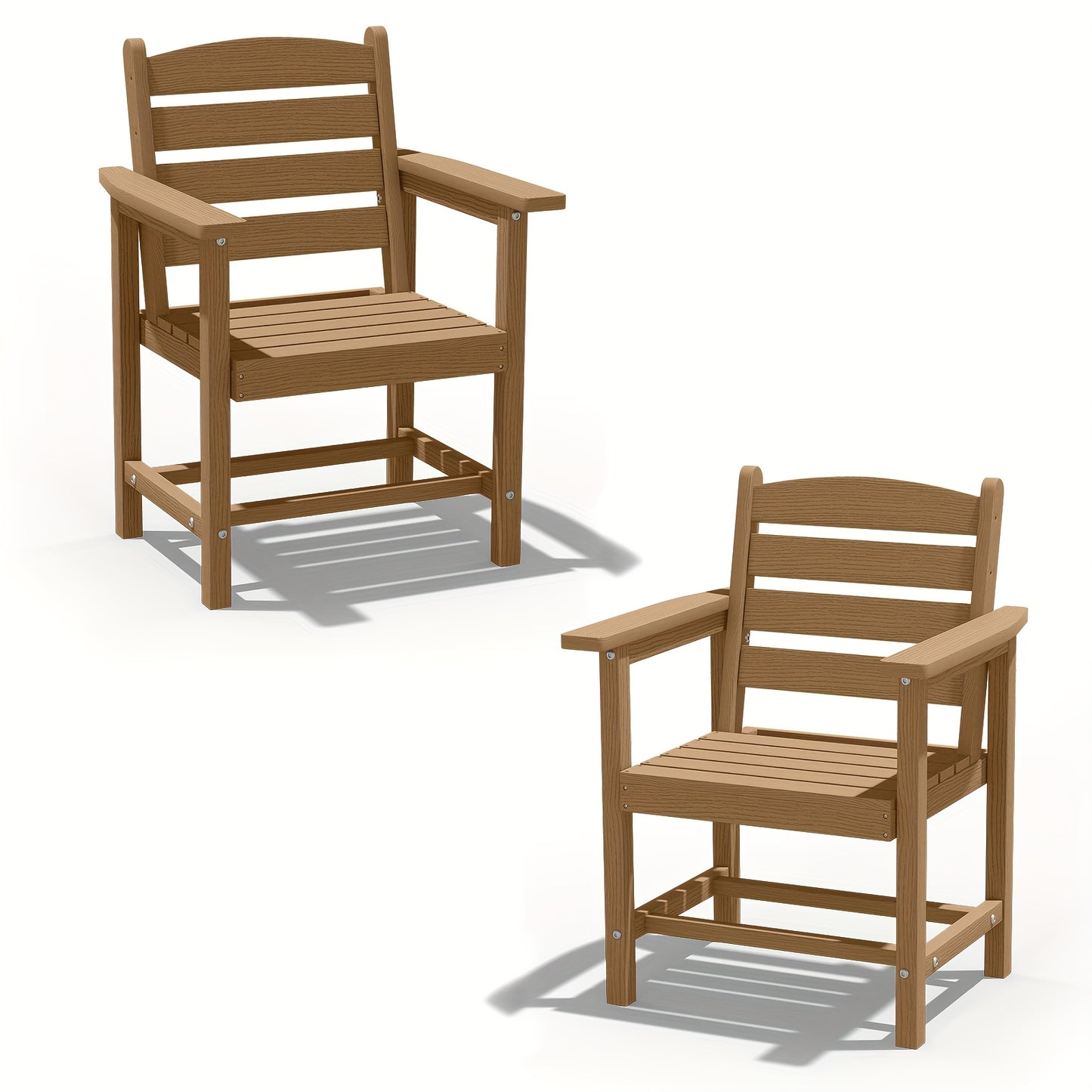 Outdoor HDPE Dining Set, 7pcs Outdoor Furniture with Large Table& 6 Chairs, All-Weather Patio Dining Set for Lawn, Garden, Backyard, Poolside