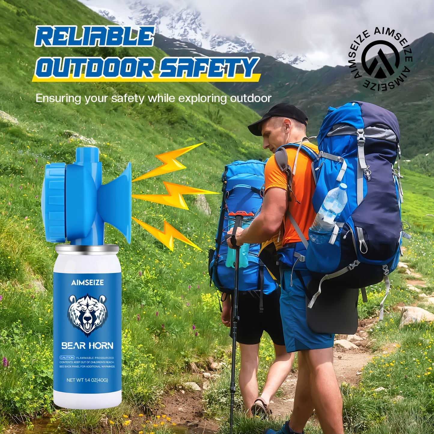 Loud Waterproof Air Horn Hand Held Can, Car Horn Alternative, High-volume Alarm For Hiking,, Marine Safety, Compact & Easy-to-use, No Batteries/electricity Required, Ideal For Emergencies, Personal Protection & Bear Encounter