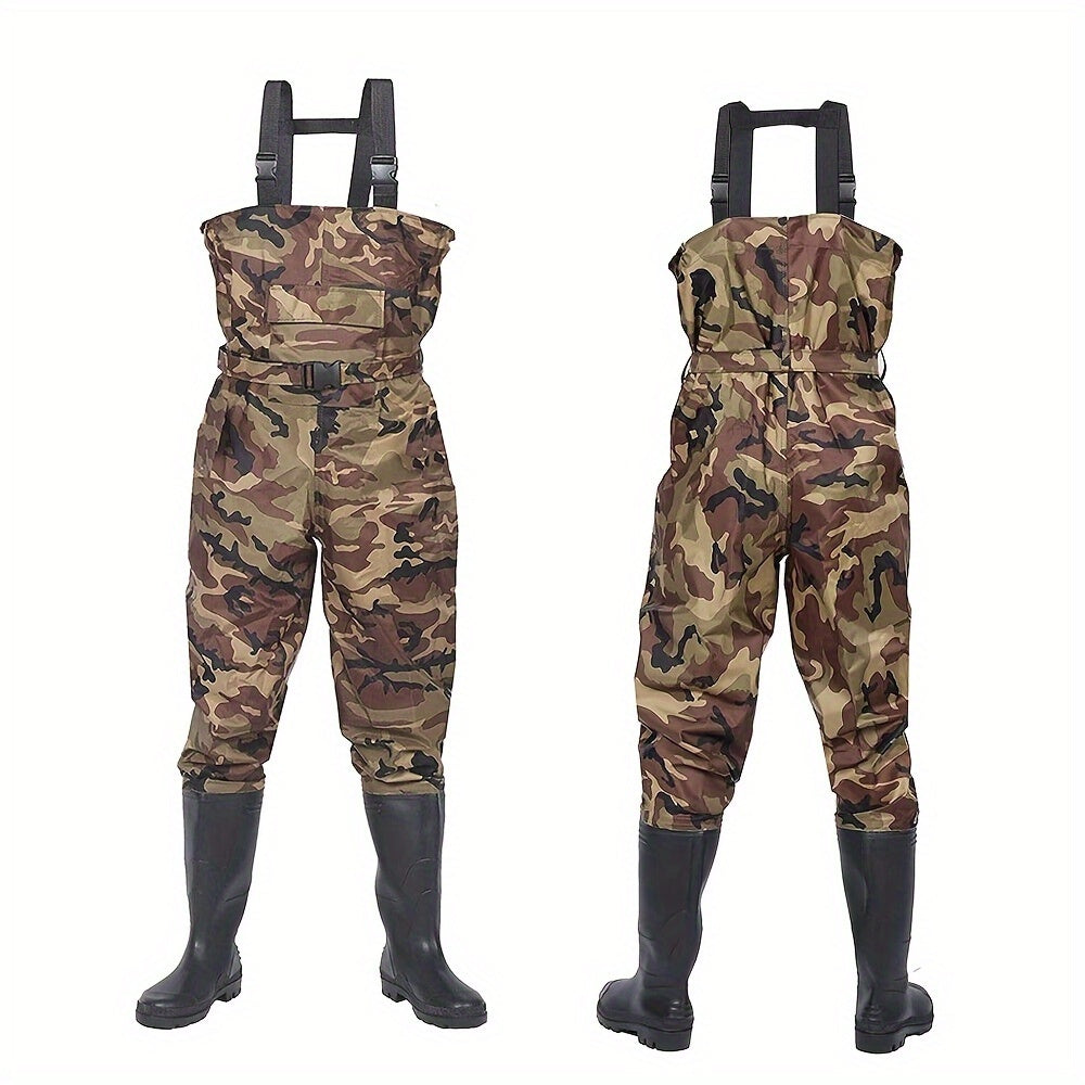 US8-US14 Chest Waders with Boots - Lightweight High Quality Fishing & Hunting waders, Quick-Dry Camo Pants-like design, Adjustable Buckle Closure, Compatible with Men's & Women's (US8-US14, Not US14+) - Ideal for Professional