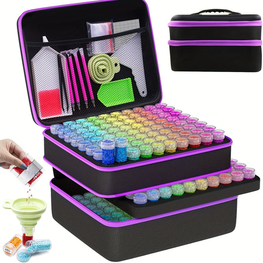 Christmas Gifts: Diamond Painting Storage Container, 240 Slots Diamond Art Accessories And Tools, Diamond Art Organizer With Diamond Painting Kit Jewelry Beads Shockproof Ja