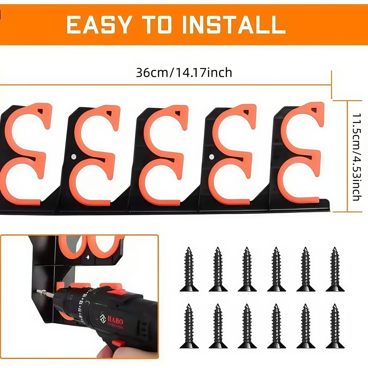 2025 New Fishing Rod Holder, Fishing Rod Display Rack, Suitable for Garage, Wall Or Ceiling Installation Of Fishing Rod Holder, ABS Material Double-layer Design Saves More Space