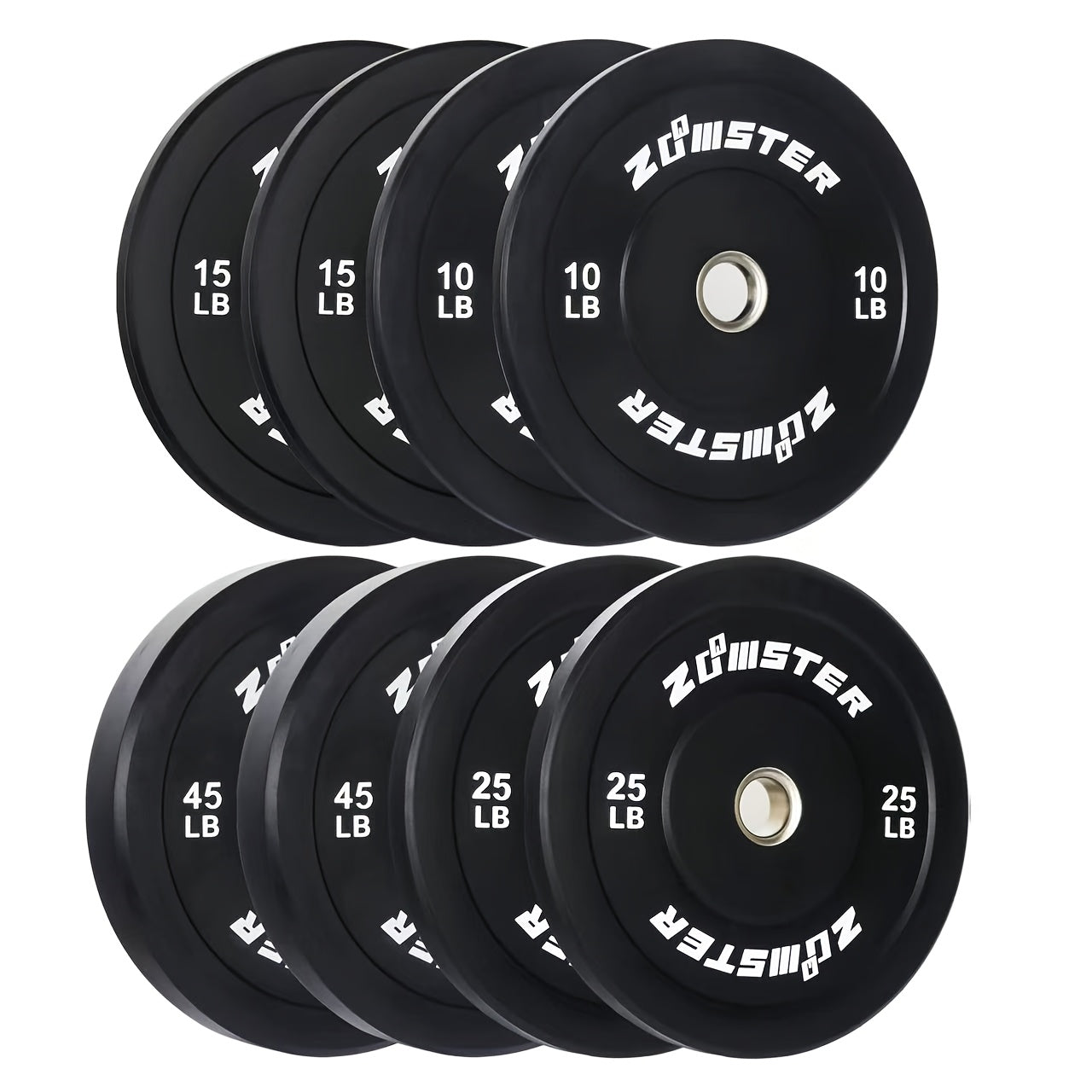 Olympic Weight Plates | Rubber Bumper Plates with Steel Insert for Strength Training and Weight Lifting, Multiple Options Available
