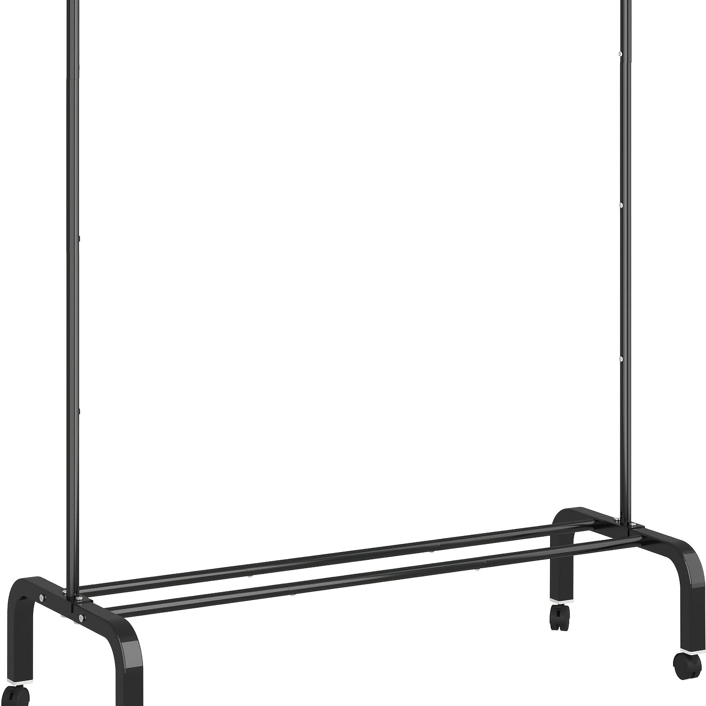 Heavy-Duty Alloy Clothing Rack with Bottom Shelf - Freestanding Garment Rack Suitable for Shirts, Jeans, Coats - Heavy-Duty Clothes Hanger with Storage Shelf, Retail/Commercial/ Use, Easy Assembly, Space-Saving Design