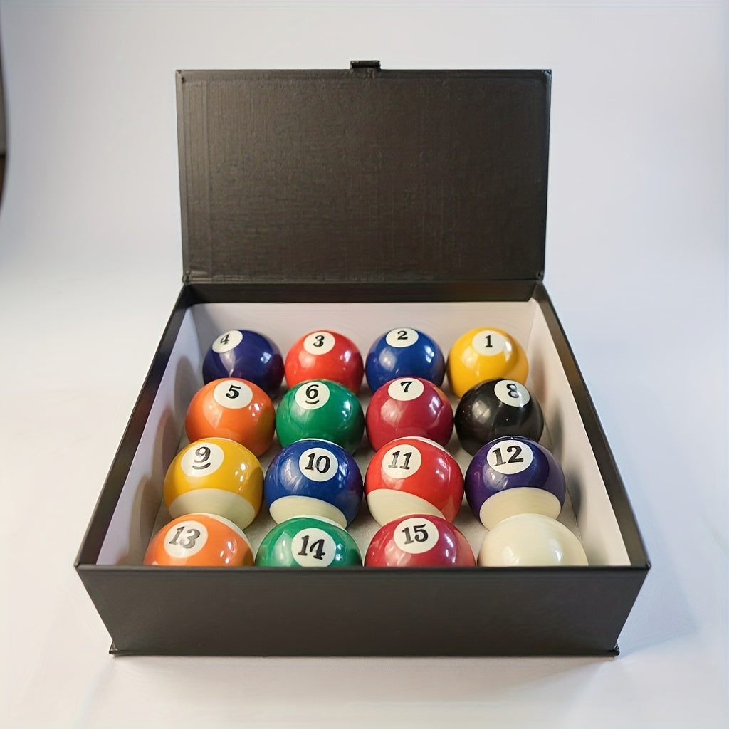Bolas De Billar 16pcs Professional Billiard Balls Set - 2-1/4" Tournament-Grade Pool Balls With 8-Ball Included, Multi-Color Options (Red, Yellow, Green, Brown) | Fits Standard Pool Cue Billiard Cue Valentine'S Day Gift, With