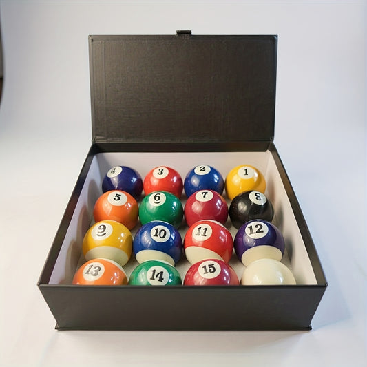 Bolas De Billar 16pcs Professional Billiard Balls Set - 2-1/4" Tournament-Grade Pool Balls With 8-Ball Included, Multi-Color Options (Red, Yellow, Green, Brown) | Fits Standard Pool Cue Billiard Cue Valentine'S Day Gift, With