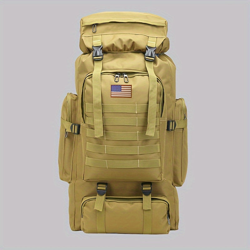 21.13gal Tactical Hiking Backpack Set - Unisex Camo/Black, Durable Oxford Fabric, DIY System & Adjustable Design, 3-day Assault Pack with Large Capacity for Hiking, Camping, Hunting, Travel & Sports, Perfect Halloween/Christm